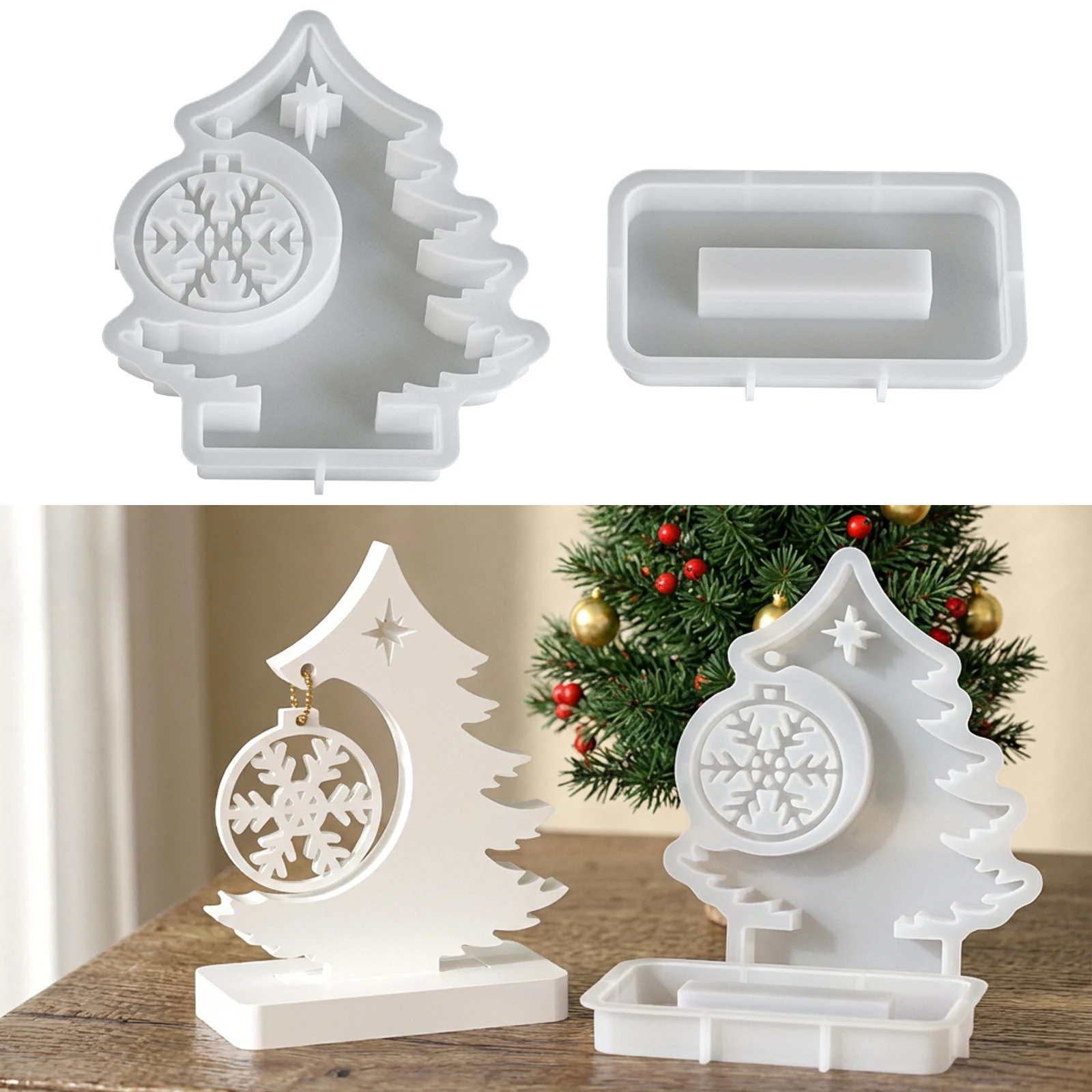

DIY формы из смолы Рождественская елка Снежинка подвесные украшения ароматерапия пластырь силиконовые формы