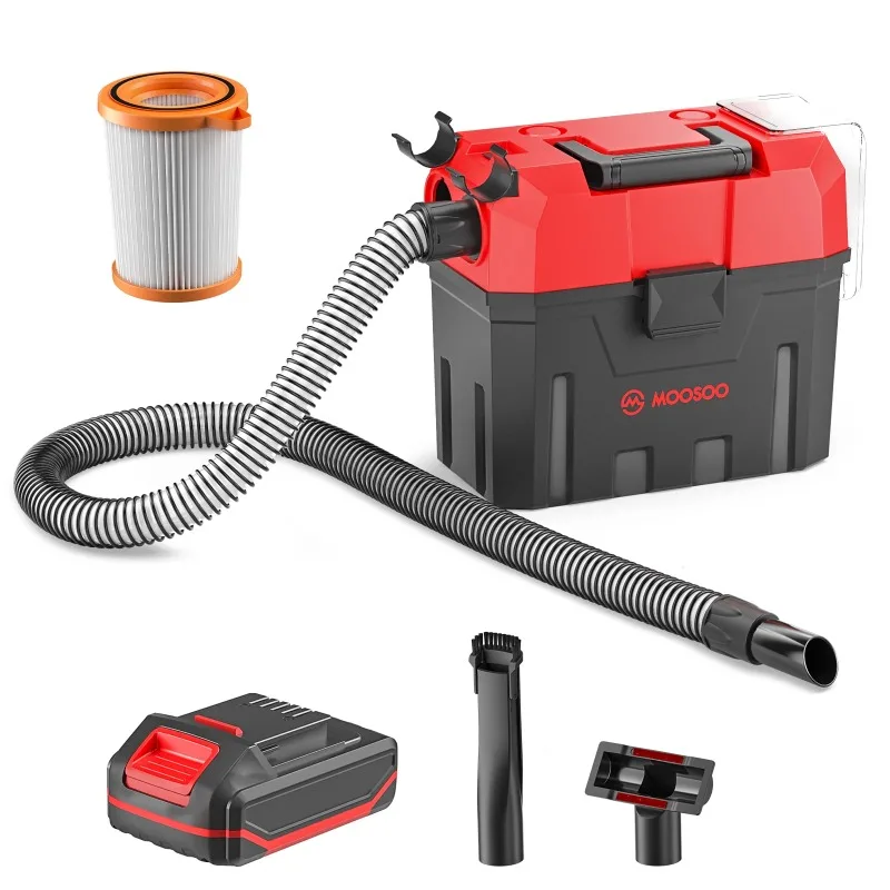 

Small Shop Vacuum Cleaner, Portable Wet and Dry Vacuum, Cordless Vacuum with Blower Function, 2 Gallon Large Dust Tank, R