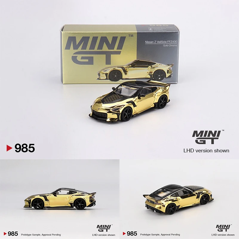 MINIGT 985 متوفر 1:64 نيسان Z VeilSide FFZ400 كروم ذهبي دييكاست مجموعة نماذج السيارة اللعب #1