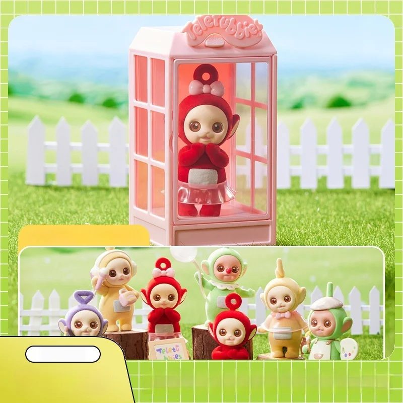 Authentieke Miniso Teletubbie Anime Surprise Blind Box Tinky Winky Dipsy Laap Po Handgemaakte Blinde Doos Winkelraam Bureau Decoratie