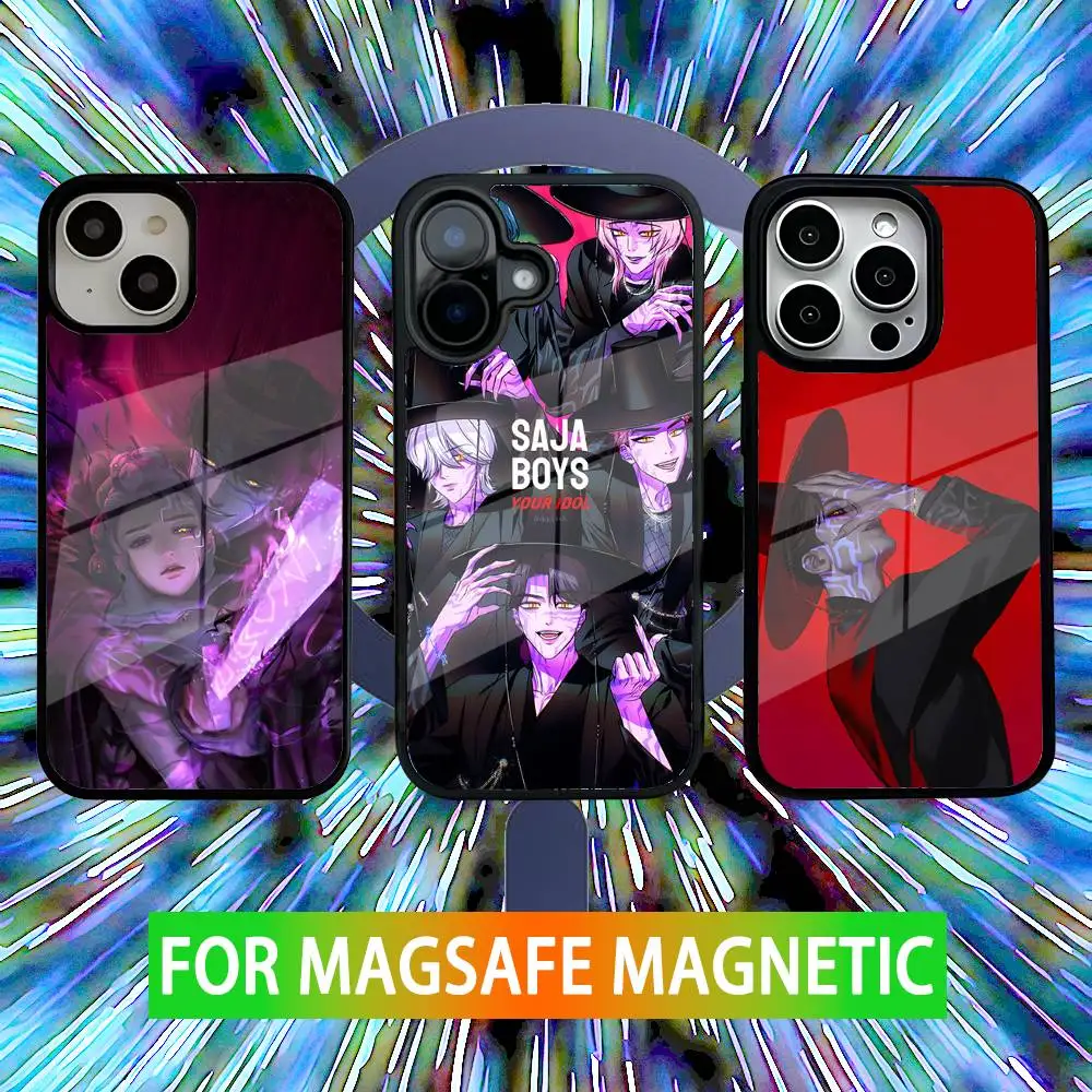 

KPop Jinu D-Demon H-Hunters Phone Case For iPhone 16,15,14,13,12,11,Pro,Max,Plus,Mini,SE New Magsafe Magnetic Wireless Charging
