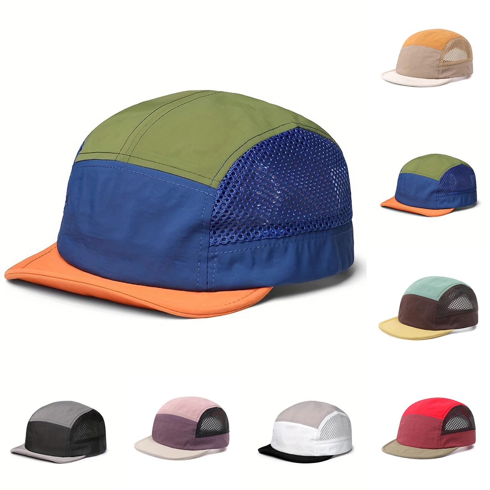 

Men Women Baseball Caps Outdoor Sports Cycling Cap Lightweight Breathable Hiking Cap Unisex Color Blocked Quick Drying Hats