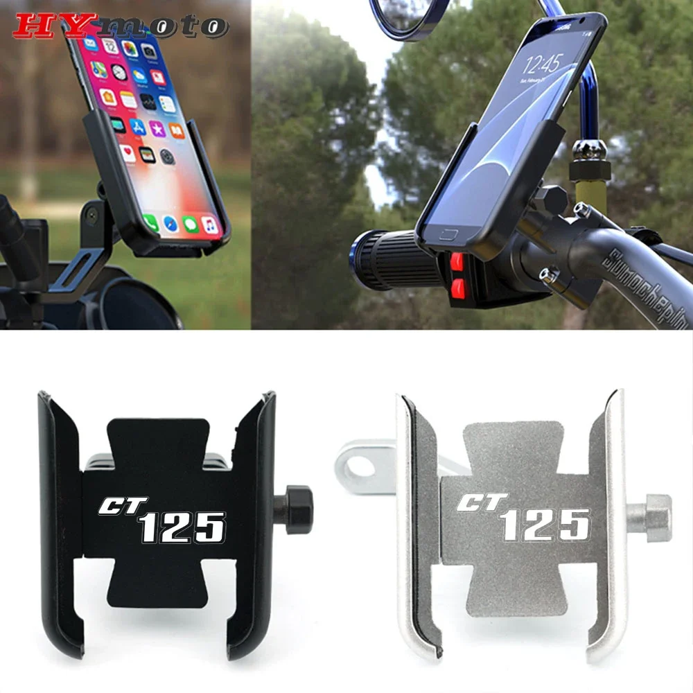 Mobile Phone Bracket For HONDA CT125 Hunter Cub 2020-2023 2024 Motorcycle CNC Aluminum Handle Bar GPS Stand Holder Accessories