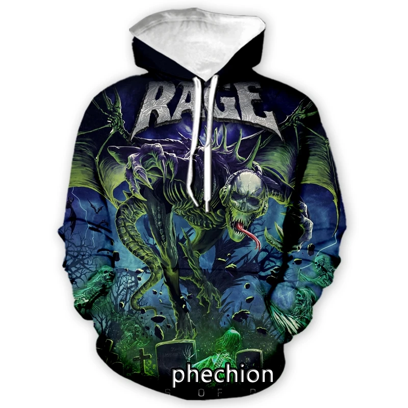 

phechion New Fashion Men/Women Rage Band 3D Print Long Sleeve Hoodies Casual Hoodies Men Loose Sporting Pullover A80