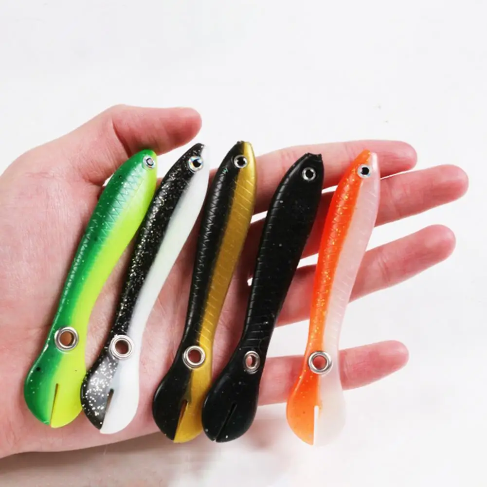 

5Pcs Practical Fake Bait 3D Simulation Fisheye PVC Soft Bait Useful Durable Fake Bait