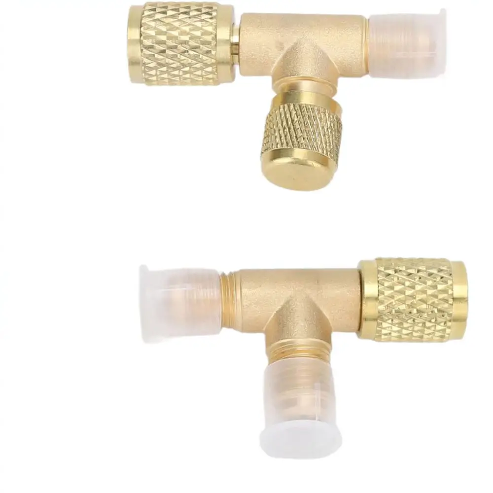 R134a R22 R12 Charging Adapter 1/4 SAE Fitting For Air Conditioning Cooling System Maintenance Service Tool Part