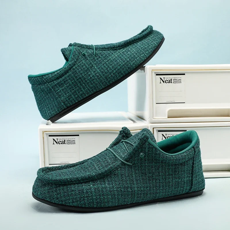 YRZL-Espadrilles décontractées en toile pour hommes, chaussures confortables, respirantes, légères, grande taille, nouveau design, mode 2024