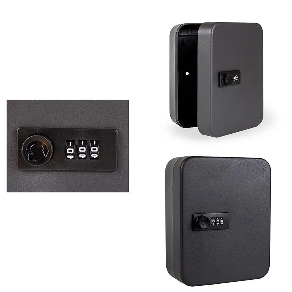 Key Cabinet Wall-mounted Safety Storage Holder Lock Box with Password Design
