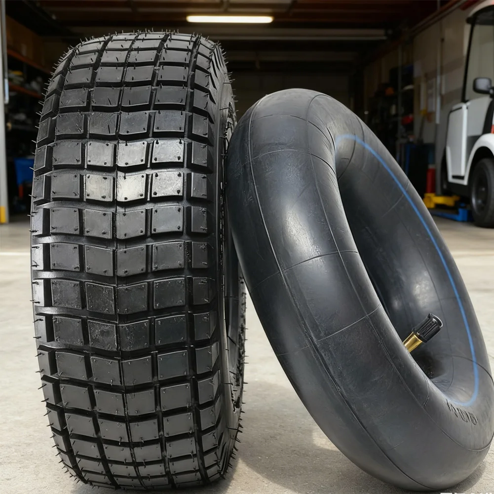 

1 Set Scooter Inner/Outer Tire 9x3.50-4 Rubber Pneumatic Tires 9-inch Elderly Mobility Scooter Tyre Replace Accessories