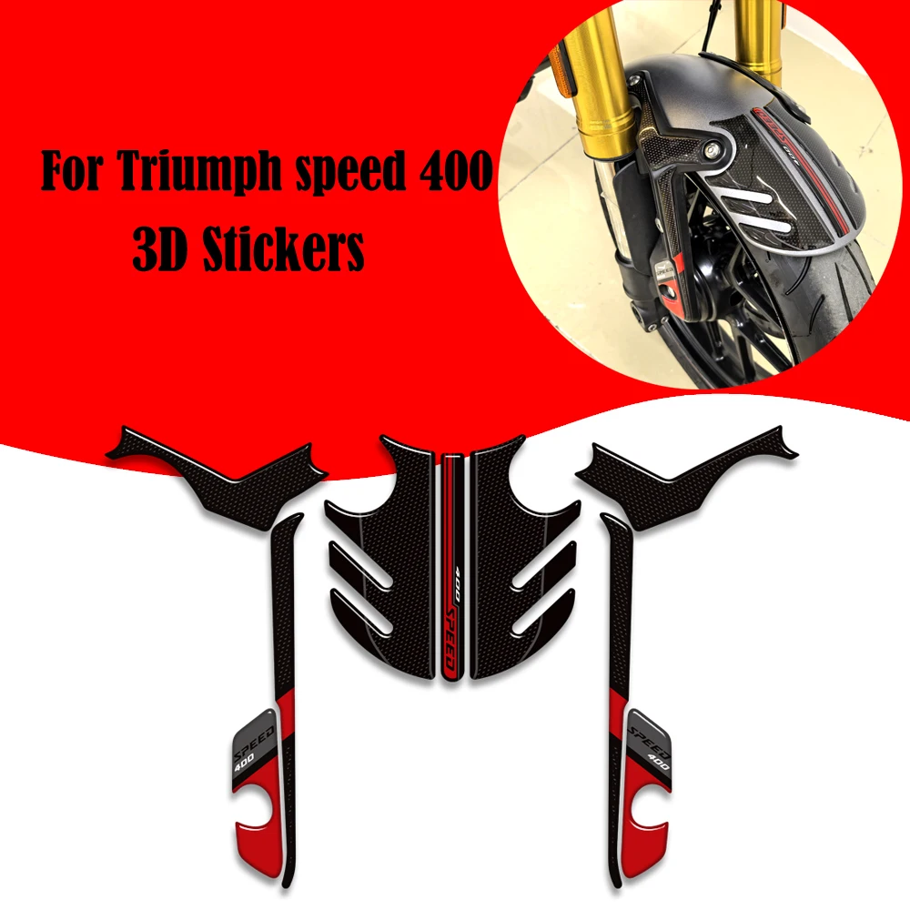 

2024 2025 For Triumph speed 400 Protector Tank Pad Side Grips Gas Fuel Oil Kit Knee Fairing Fender Wheels Stickers Decals