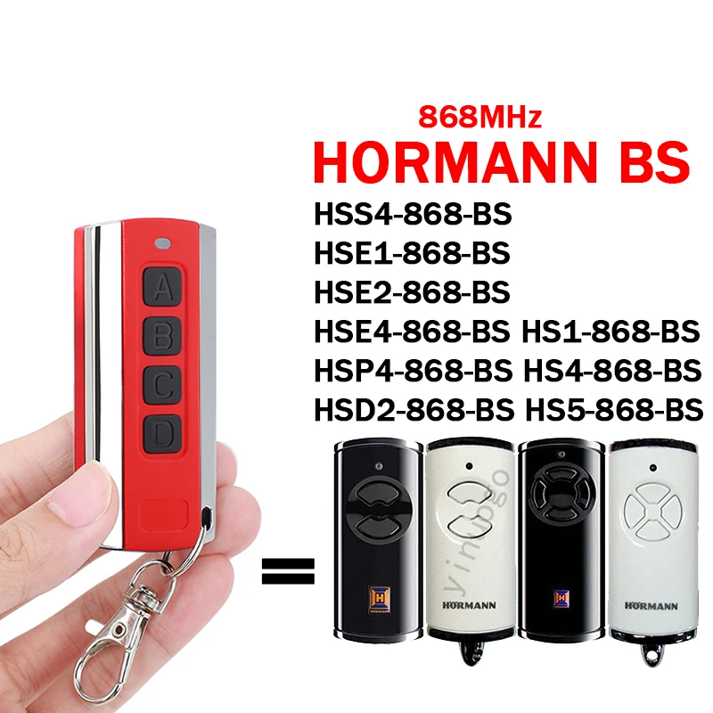 

HORMANN 868 BS HSS4 HSE1 HSE2 HSE4 HSP4 HSD2 HS1 HS4 HS5 Garage Door Remote Control 868MHz Gate Opener Controller Transmitter