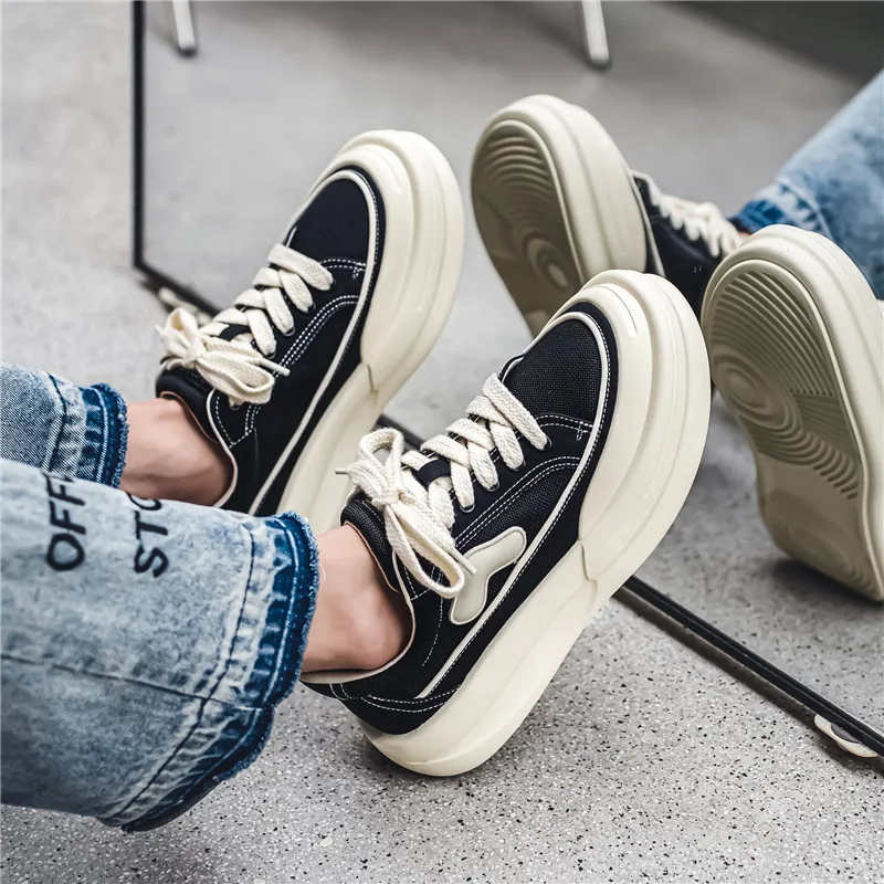 2024 Spring New Internet Celebrity Thick Sole Comfortable and Sporty Trendy Small Top Fashion Versatile Mesh Men's Shoes