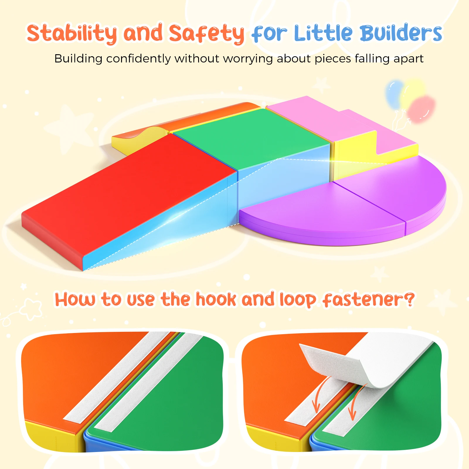6 قطعة مدرب المهارات الحركية للأطفال من البولي يوريثان مجموعات كتلة رغوة مع ملء EPE ألعاب تعليمية مناسبة للأطفال الصغار في مرحلة ما قبل المدرسة #6
