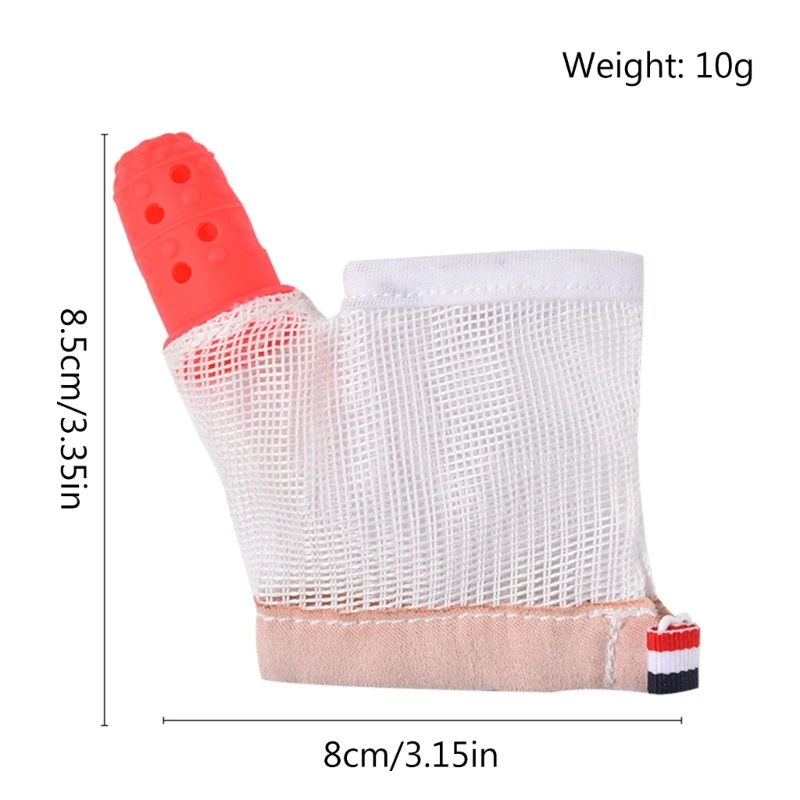 Baby Thumb Sucking Stop Teething Glove Prevent Biting Hand Silicone Teether Gloves Infant Teething Toy Finger Guard