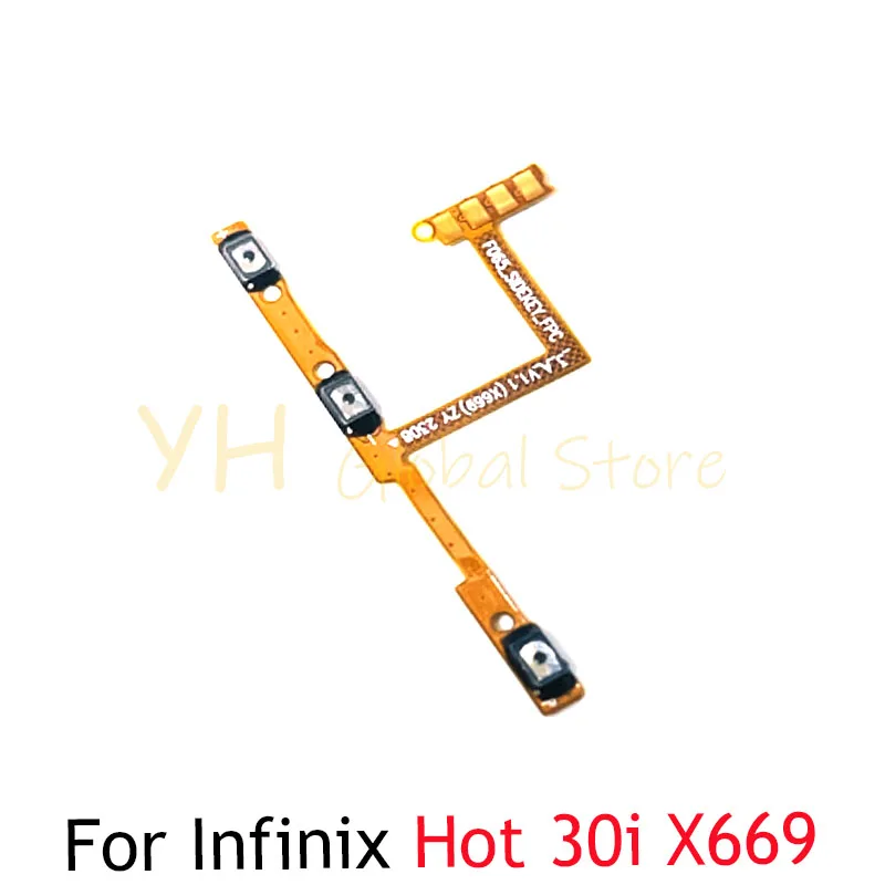 20PCS For Infinix Hot 12 12i 20i 30 30i Play X6816 X6817 X6831 X6835 X669 X665 Power On Off Switch Volume Side Button Flex Cable