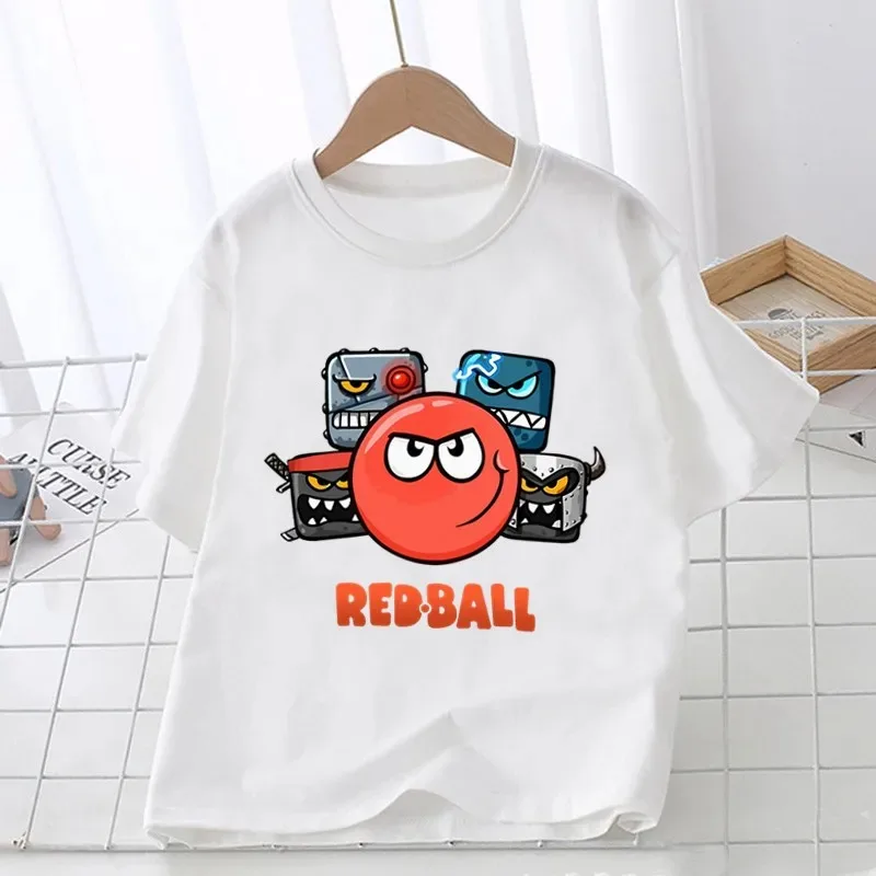 New Hot Game Red Ball 4 Print Funny Kids T Shirt Girls Summer Tops Baby Boys Clothes Cartoon Cute Children Short Sleeve T-shirt