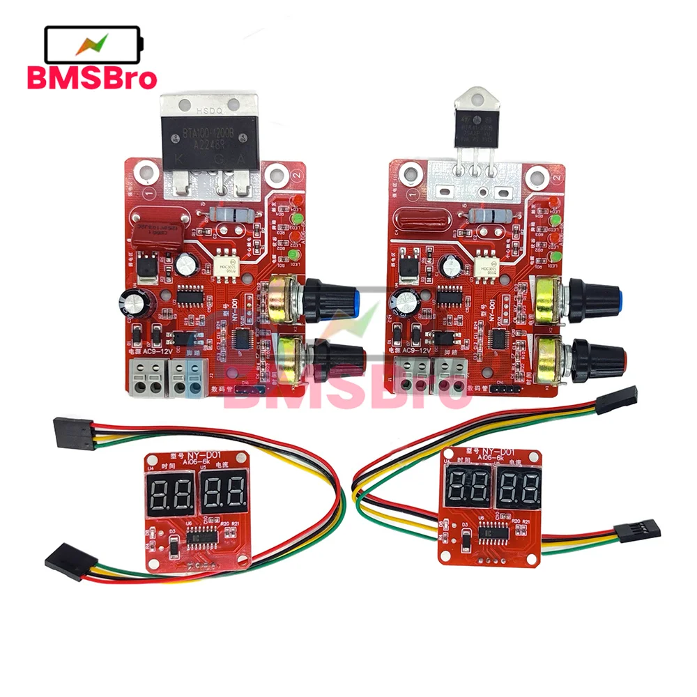 Saldatrice a punti digitale 40A/100A visualizzazione del tempo e del controllo della corrente saldatrice a punti AC220V a scheda Controller trasformatore 9V