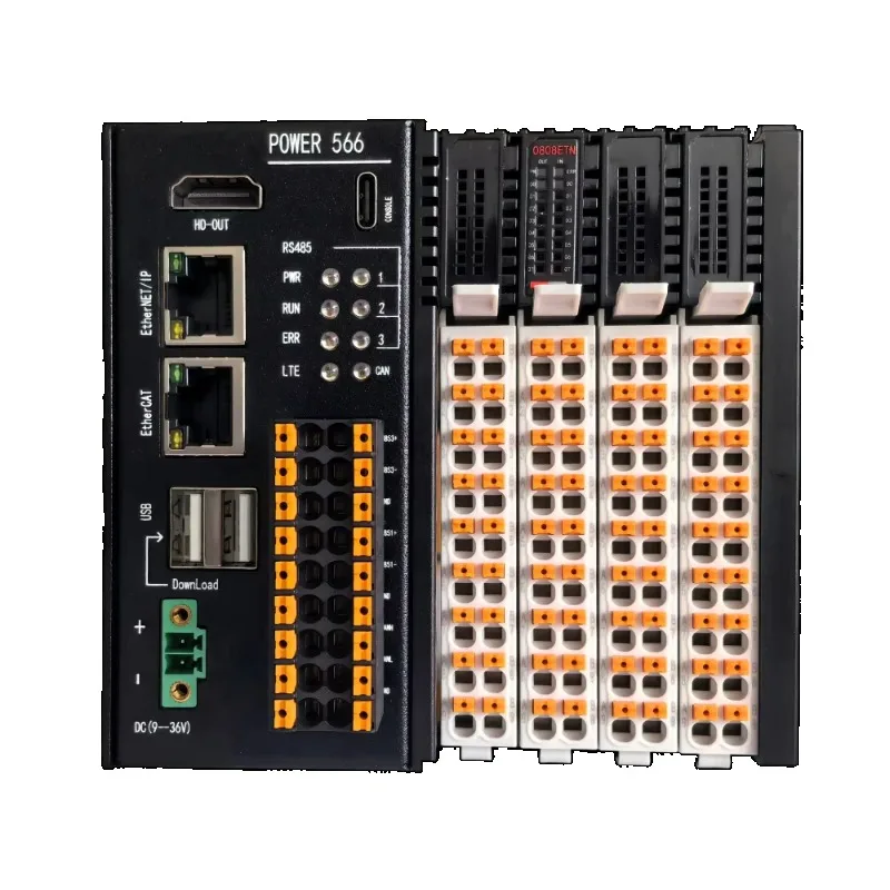 Industrial Edge IoT Gateway With GPIO Module, 8DI/8DO/4AI/2AO, RS232/RS485/CAN/2LAN/WIFI/4G LTE Multi-Port Industrial Control