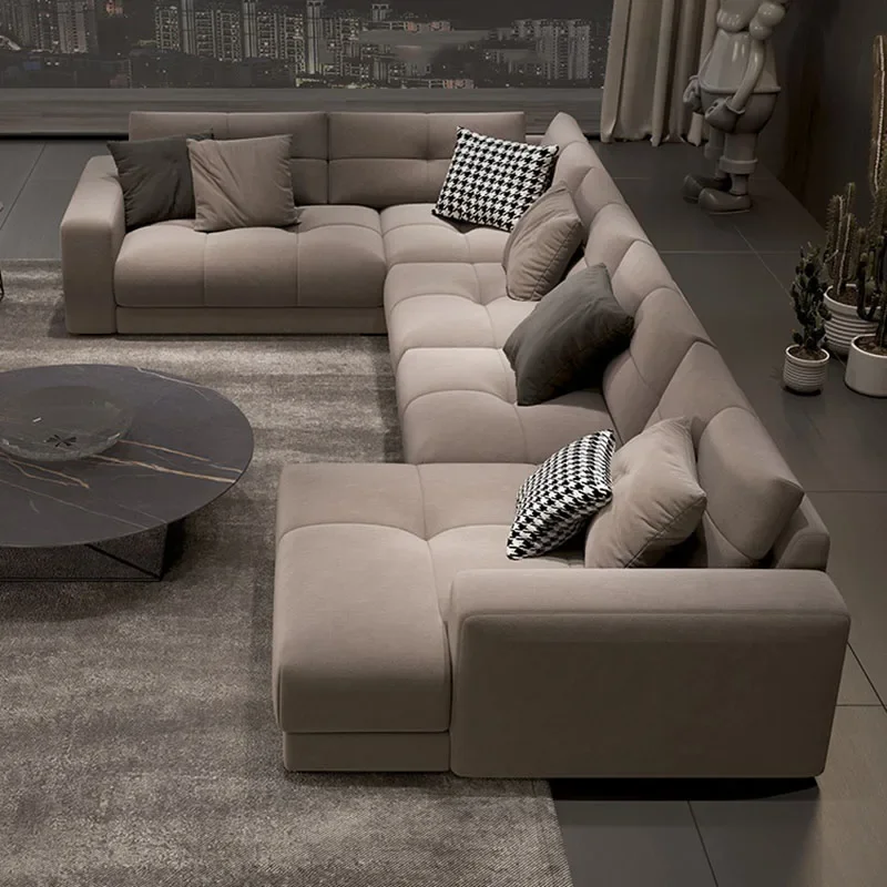 

Minimalista L Shape Living Room Sofas Recliner Corner Sectional Chaise Longue Sofas European Armchair Furniture Living Room