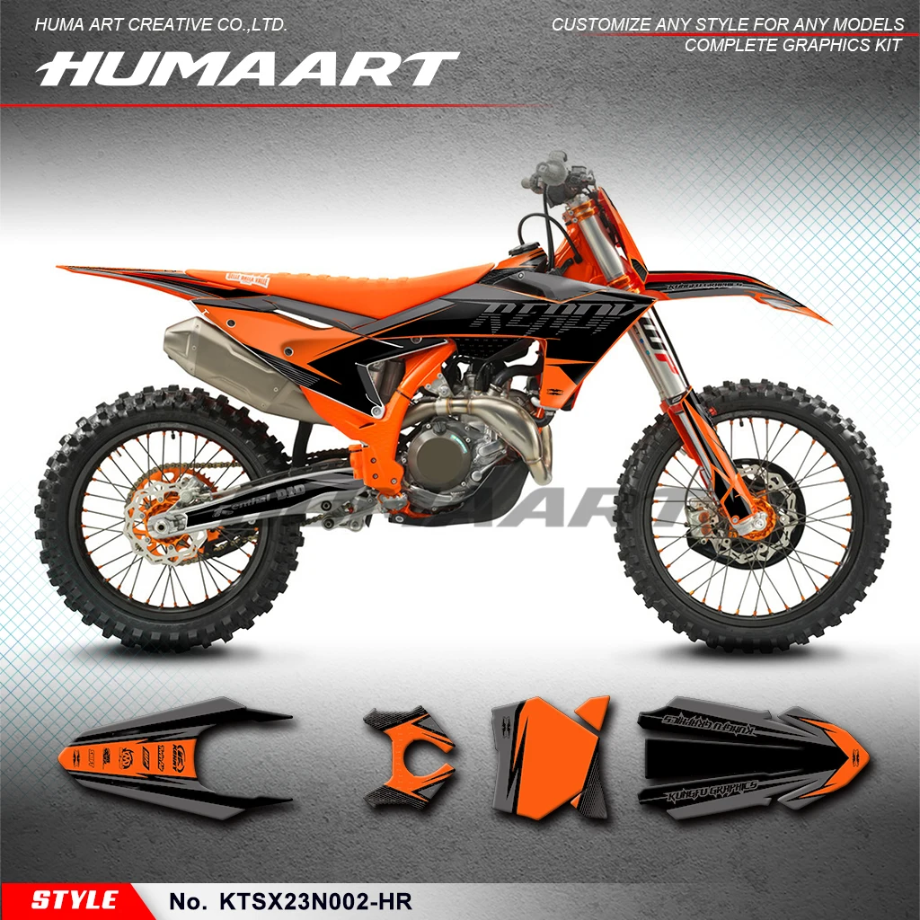 

Набор наклеек HUMAART Racing Graphics MX для KTM SX SXF SX-F EXC F XCW 125 150 250 300 350 450 500 2023