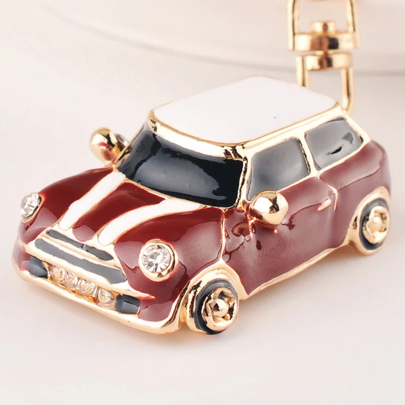 Cute Car Alloy Keychain Keyring Pendant Car Model Key Chain Ring Holder For Mini Cooper S JCW One Countryman Accessories