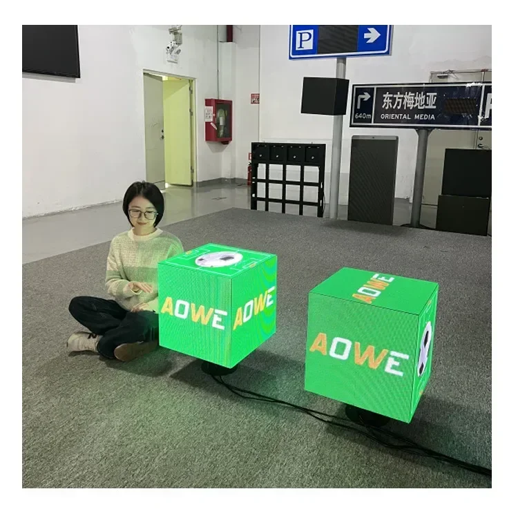 НОВИНКА! Горячий товар! Настенный светодиодный экран-куб P2.5 Magic Cube с поддержкой Wi-Fi и 4G для внутреннего и наружного использования, с возможностью отображения логотипов магазинов.