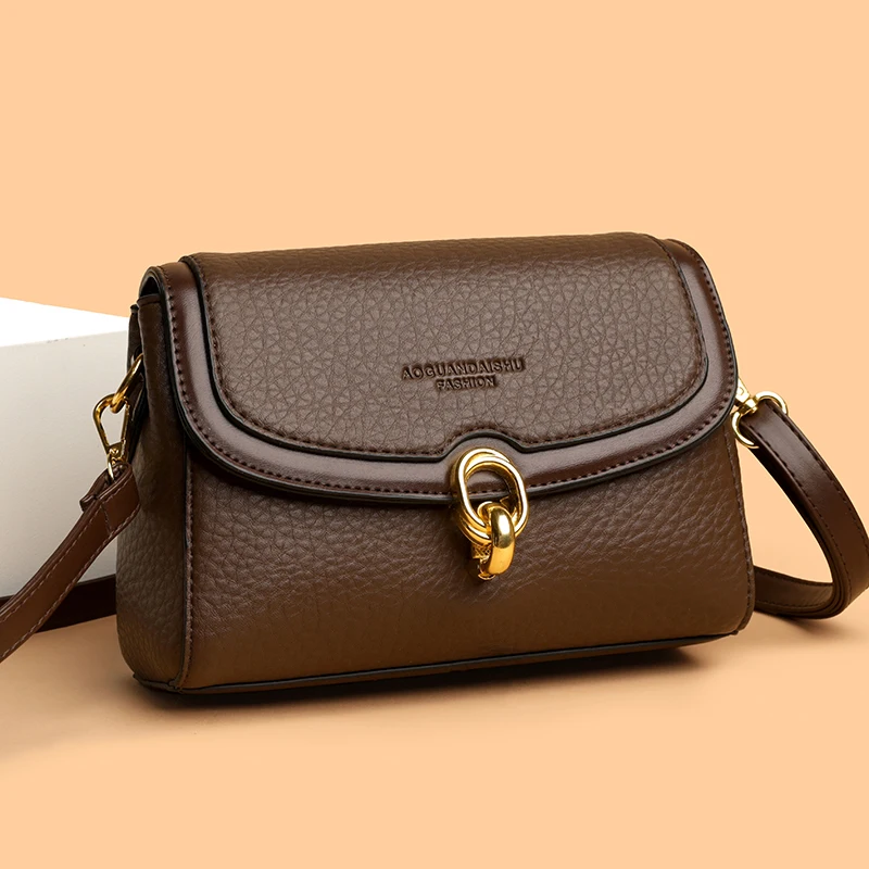 حقيبة كتف نسائية عصرية من الجلد الصناعي، محفظة صغيرة عبر الجسم، حقيبة يد أنيقة للسيدات للاستخدام اليومي، خفيفة الوزن وأنيقة"