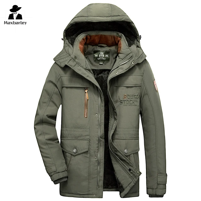 Parka masculina com forro de lã destacável, casaco grosso com capuz quente, casaco à prova de frio, apto para acampar e caçar, recém-chegada, inverno 2022