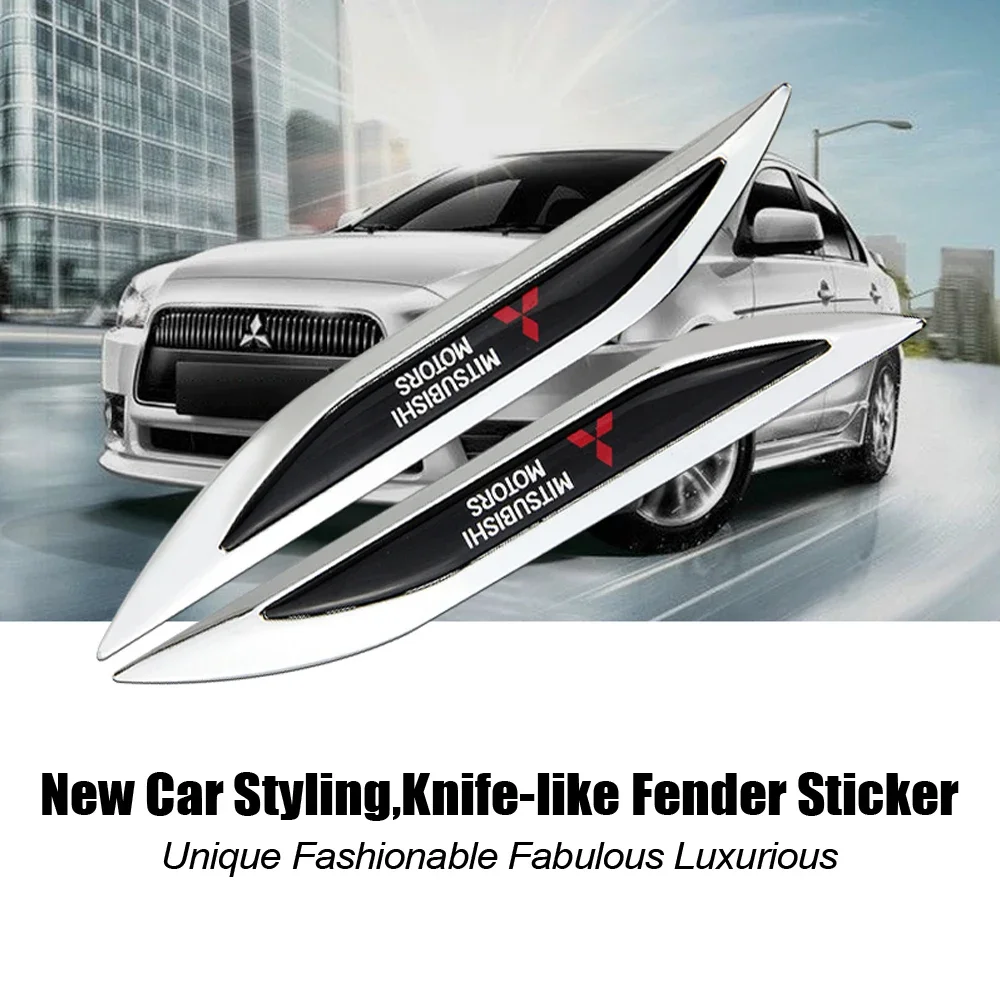 

2 шт., наклейка с боковой эмблемой на крыло автомобиля, Стайлинг для Mitsubishi RALLIART ASX Lancer Pajero Eclipse Outlander Galant Grandis Delica