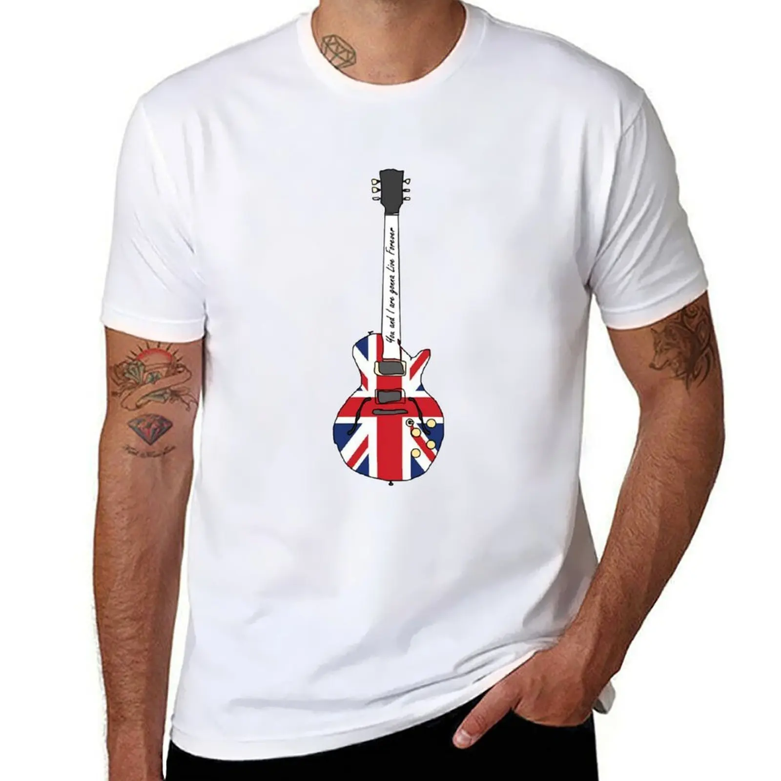 

Noel Gallagher Union Jack Sheraton Live Forever T-Shirt t shirts for man pack white man t shirts graphic T-Shirt