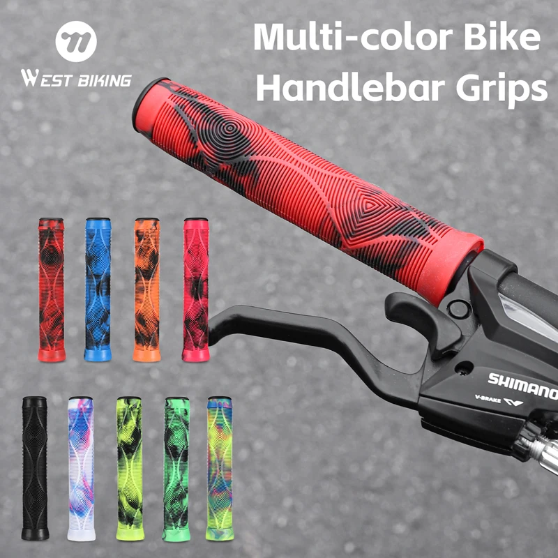 WEST RADFAHREN Neue Fahrrad Lenker Griffe Anti-skid Bar End Bequeme Hand Gefühl MTB Radfahren Hand Rest Schock-absorbieren fahrrad Griffe Teile