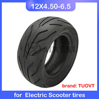 TUOVT 12x4.50-6.5 Tubeless Tire Wear-Resistant Fat Tyre for Electric Scooter 12 Inch Front Rear Wheel Vacuum High Quality Parts
