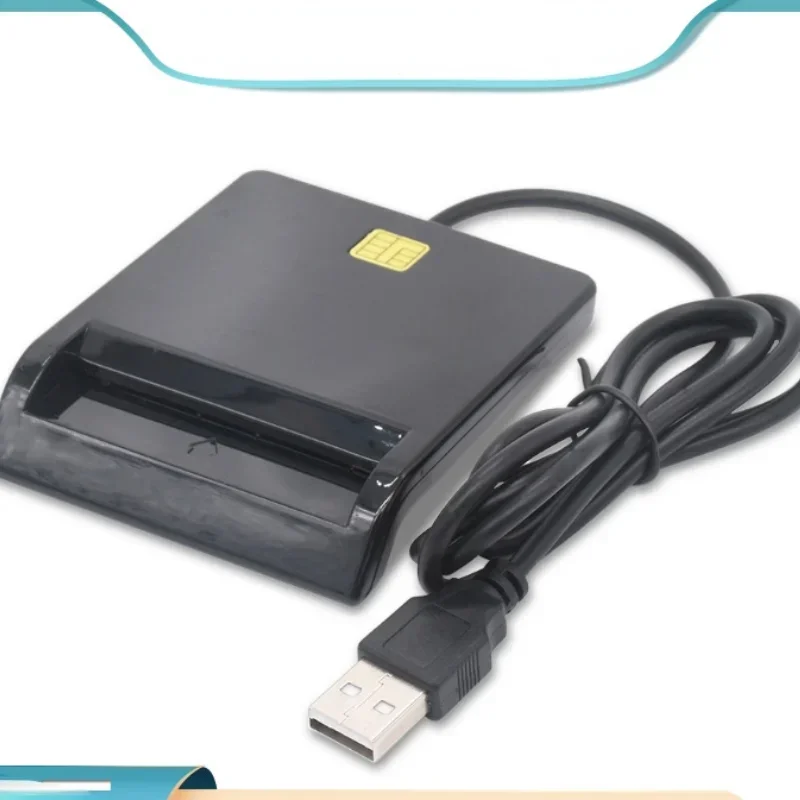 USB CCID ISO 7816 Card Reader for Bank Tax Return, USB Smart Card Reader for Bank Card IC/ID EMV, for Windows 7 8 10 Linux OS