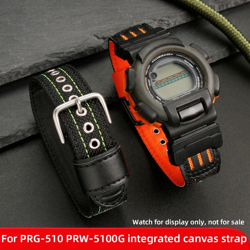 

1-piece canvas watch strap for PRG130 Casio PRG-510 PRG-110 PRG-130G PRW-5100G PRW-3100 6000 6100Y nylon bracelet watch band men