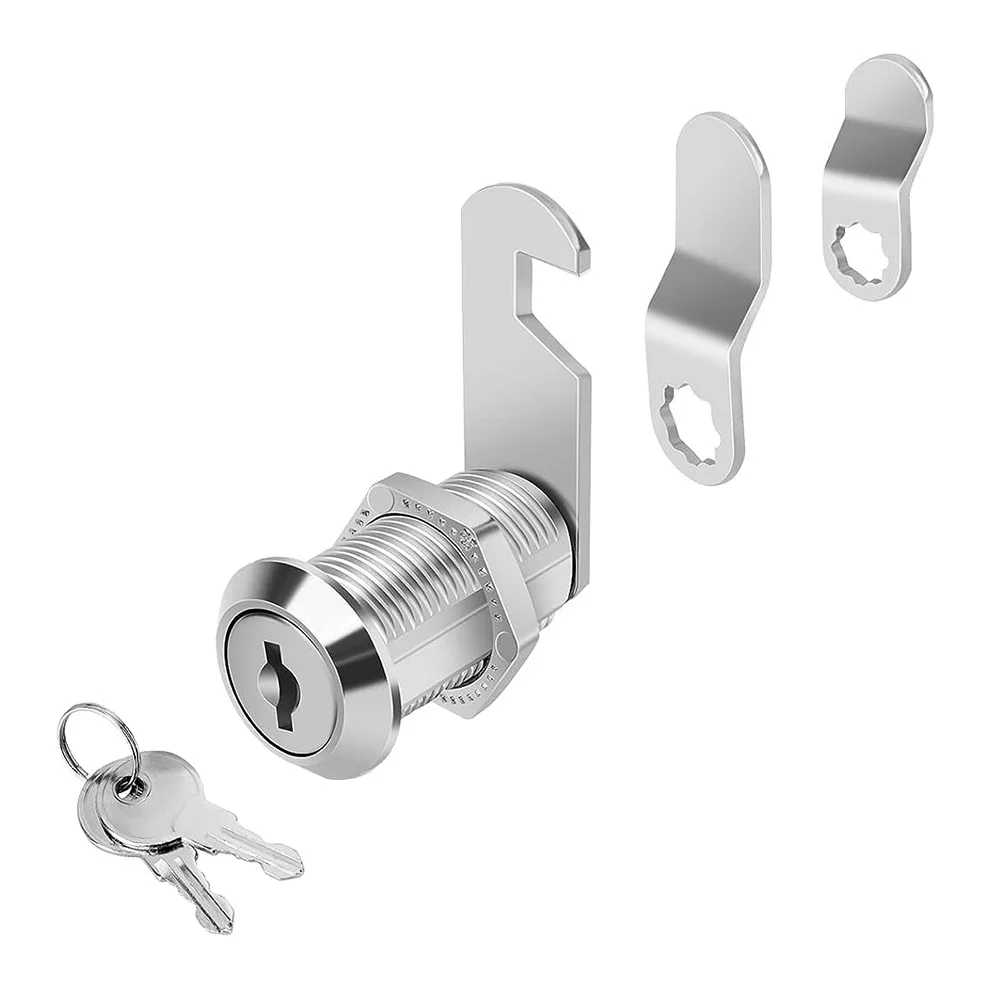 

Non-key Retaining Cabinet Lock With A 90 Degree Turn Toolbox Zinc Alloy Silver 2 Replaceable Lock Plate Contains 2 Keys New