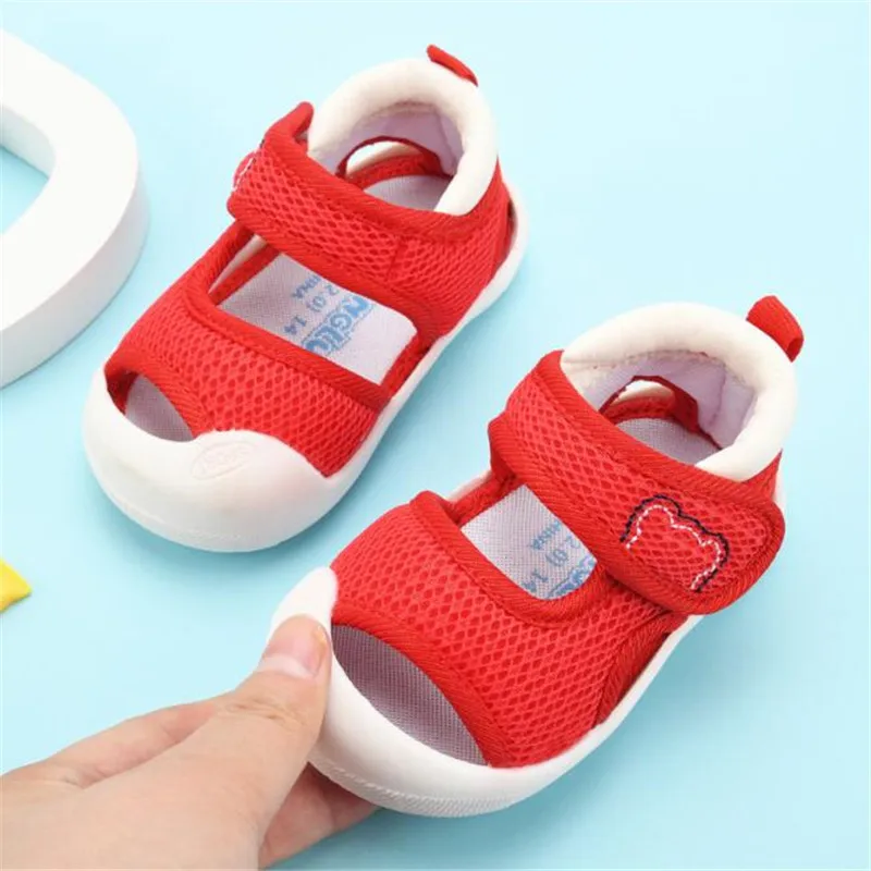 Summer Toddler Sandals for Baby Girl Shoes Color Net Cloth Breathable Boys Sneakers New Design Kids Infant Sport Girls Sandals