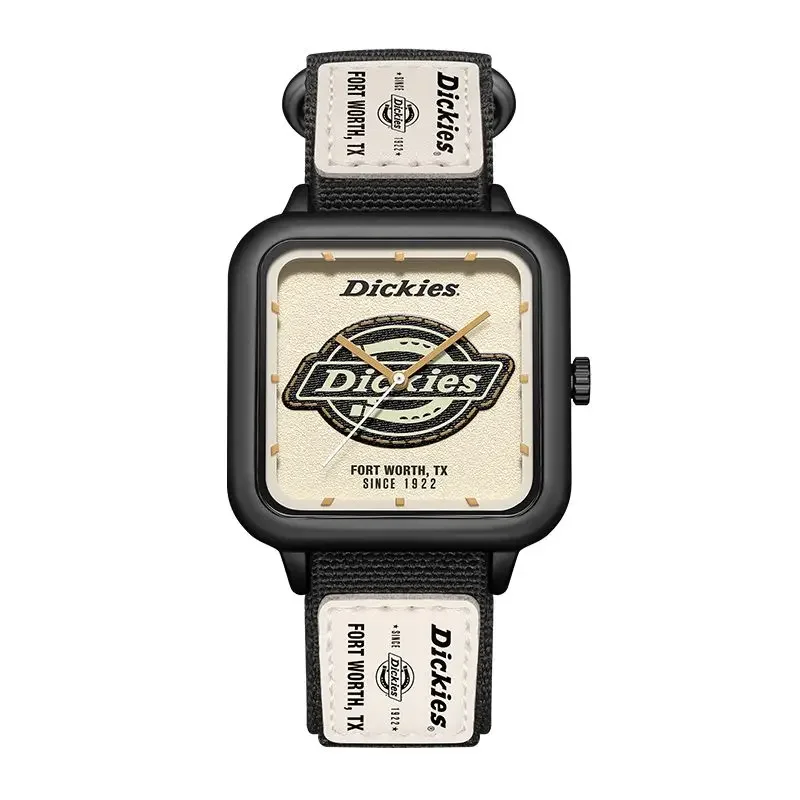 Reloj cuadrado Dickies genuino, correa de nailon, cuarzo deportivo para estudiantes CL-607