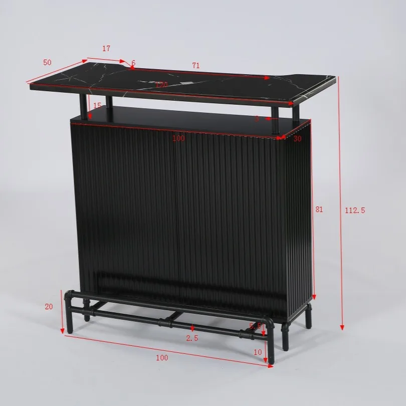 Temu bar table household industrial style wall checkout page small table commercial retro high table wine cabinet