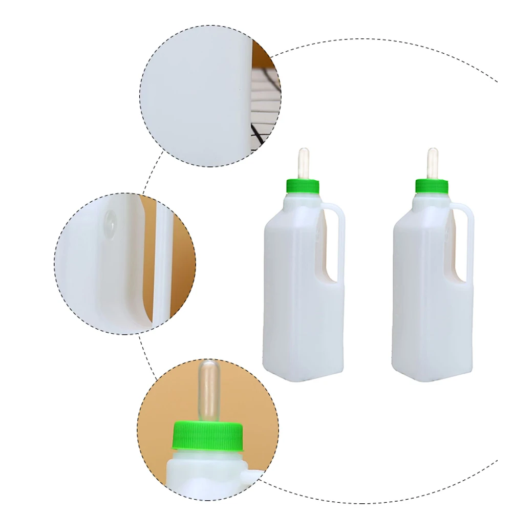 

2Pcs Sheep Feeding Bottles 850ml Silicone Nipple Nursing Bottle for Livestock Animals Pet Calf Mother