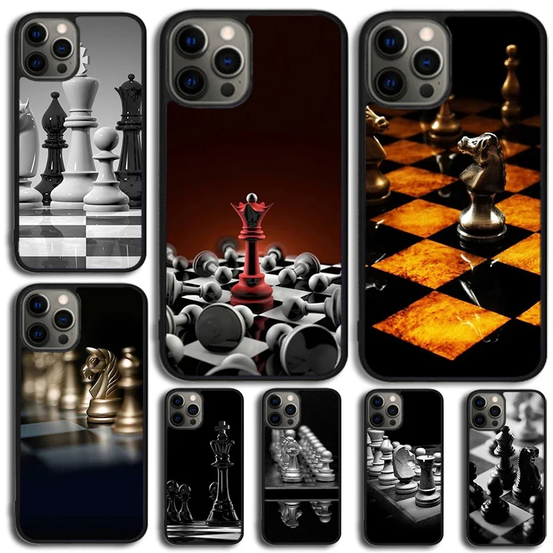 

Chess Pieces Phone Case Cover For iPhone 17 Air 15 Pro MAX 16 Plus 14 11 12 13