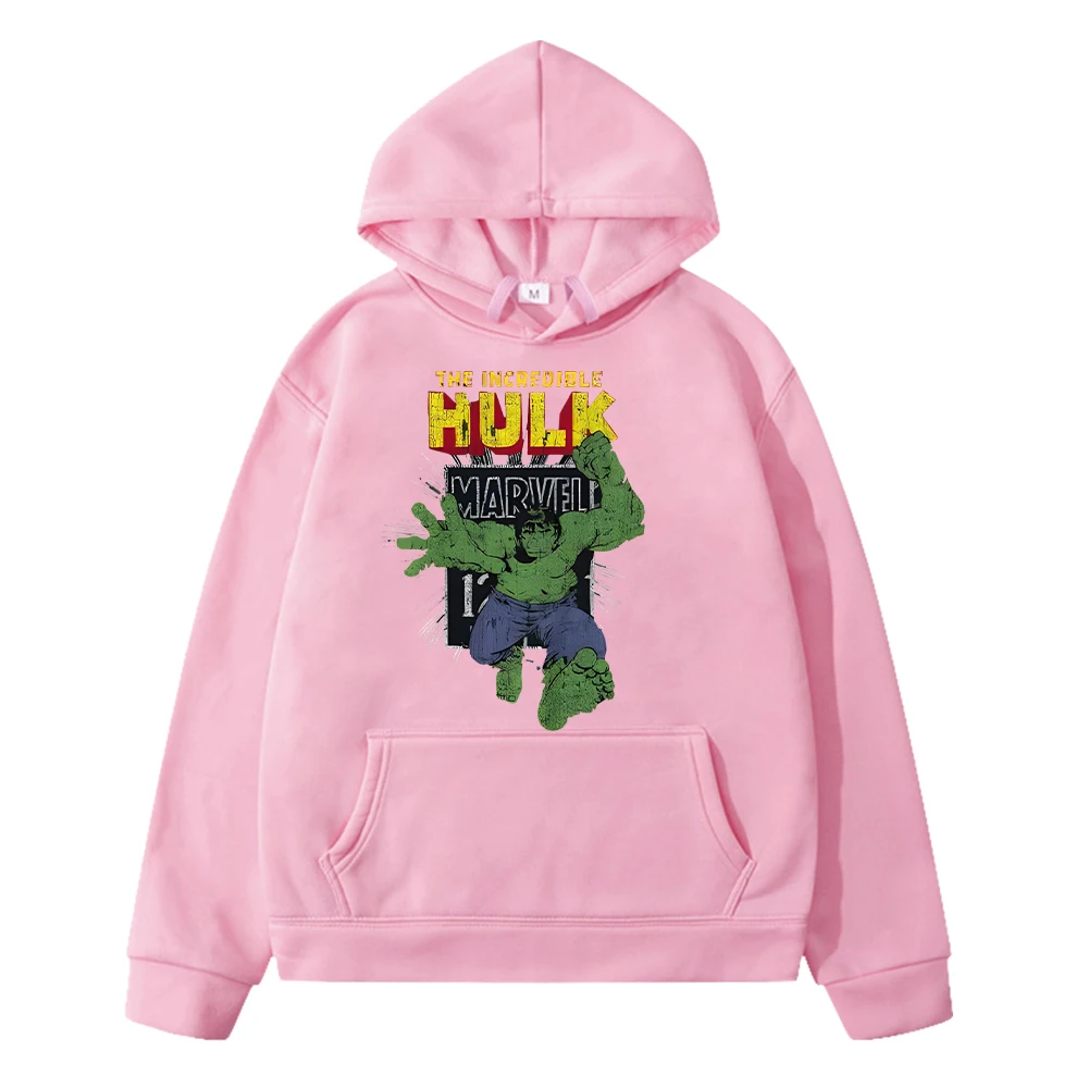 Marvel Print anime hoodie Fleece sweatshirt boys clothes y2k sudadera The Hulk Kawaii hoodies pullover jacket kids clothes girls