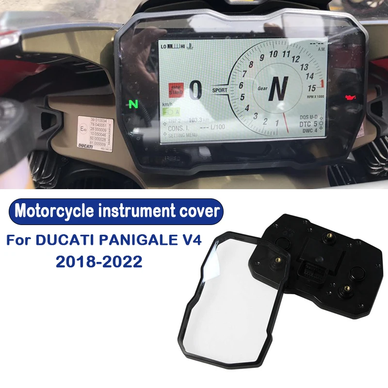 

For DUCATI PANIGALE V4 Streetfighter V4 2018-2022 Motorcycle Instrument Shell ABS Plastic Dashboard Tachometer Speedometer Case