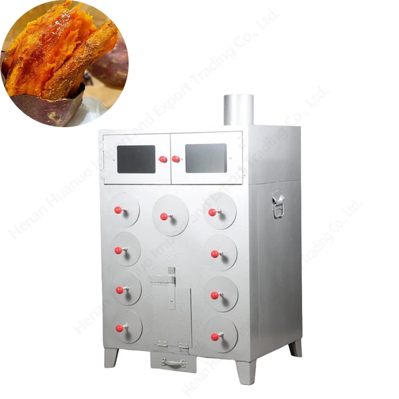 آلة تحميص البطاطس الحلوة متعددة الوظائف من الفولاذ المقاوم للصدأ آلة تحميص الذرة