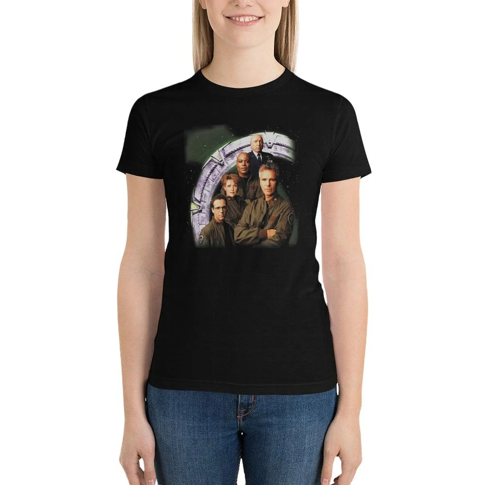 

Stargate SG1 T-Shirt korean fashion tees black t shirts for Women