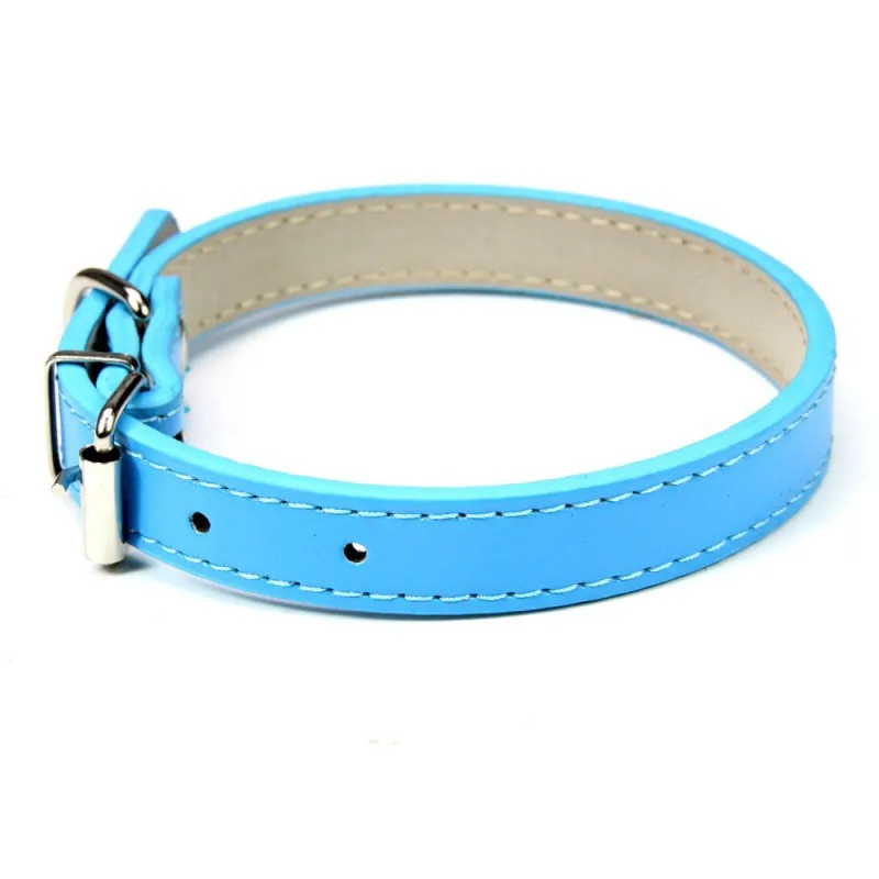 New Adjustable PU Colorful Pet Dog Collars Kitten Cat Collar Samll Dog Collar Chihuahua Accesorios Dog Leash Supplies