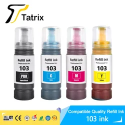 Tatrix Premium-recambio de tinta para impresora Epson EcoTank, Compatible con 103, L1110, L3100, L3110, L3111, L3116, L3150, L3151, L3156, L3160, 5190