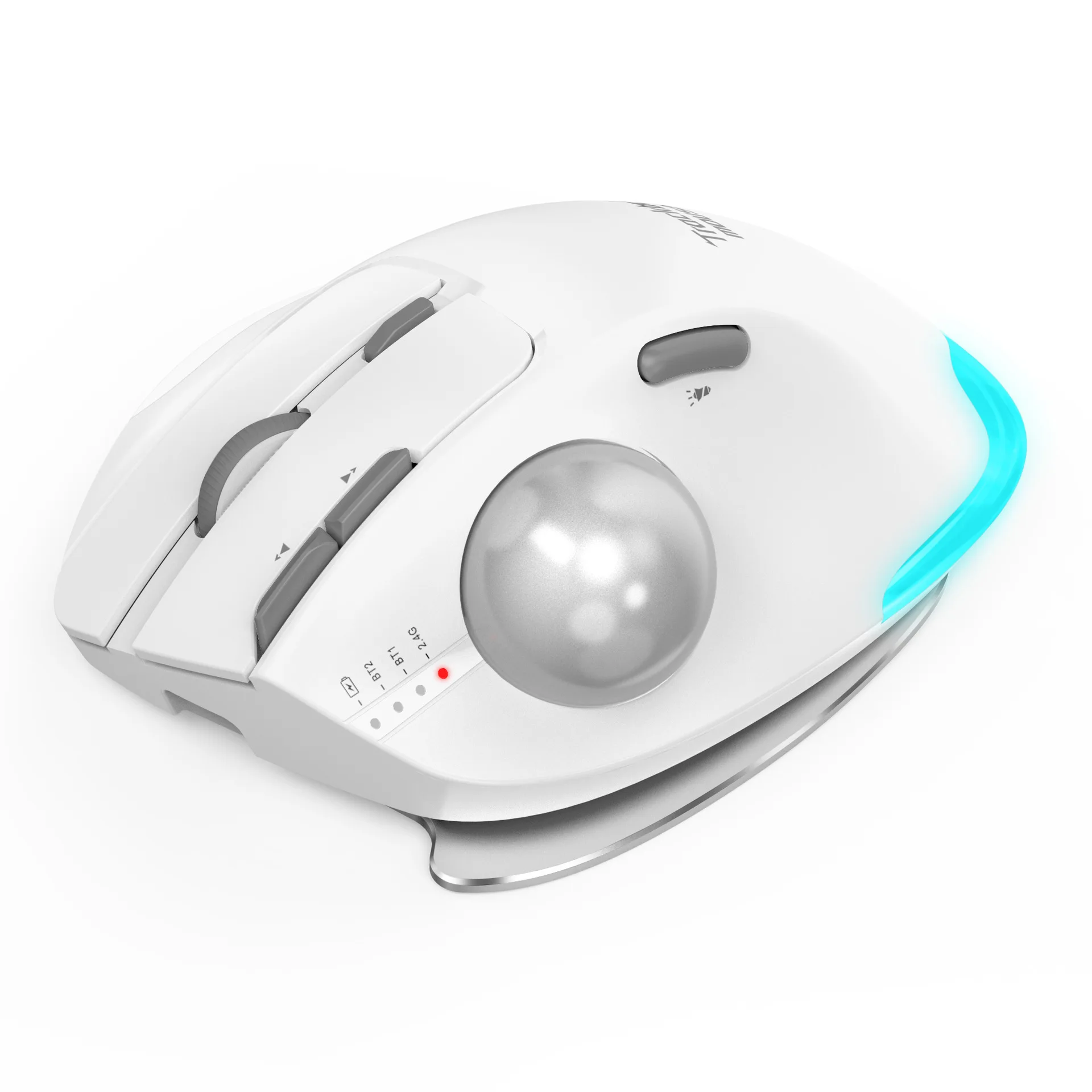 JavicTech Trackball Bluetooth Mouse ,2.4GHz USB Receiver), 8 Buttons,Ergonomic Design,LED Lighting,for Laptop, PC etc