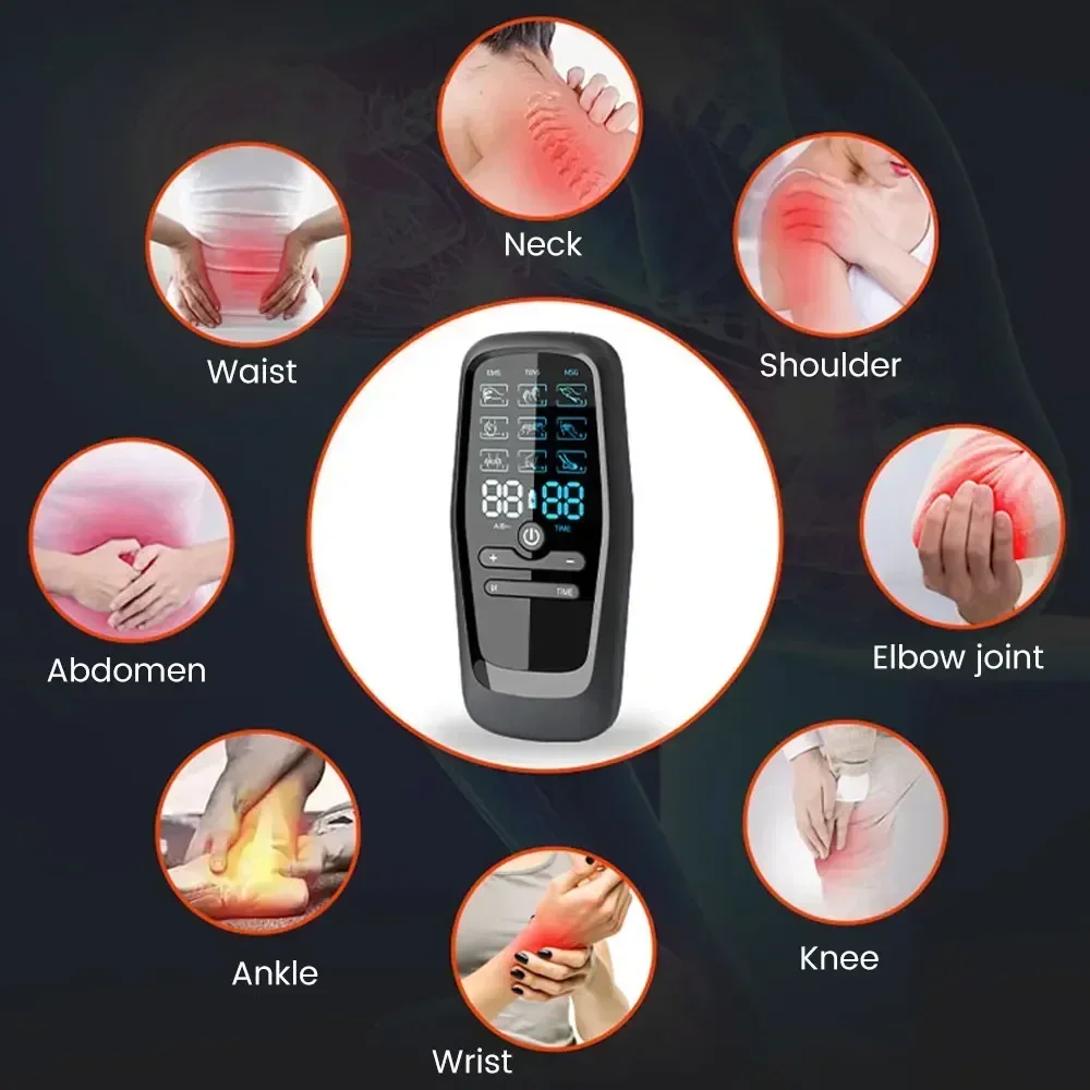 Electric Tens Unit Machine EMS Muscle Stimulator Acupuncture Body massager Pain Relief Digital Therapy Machine Electrostimulator