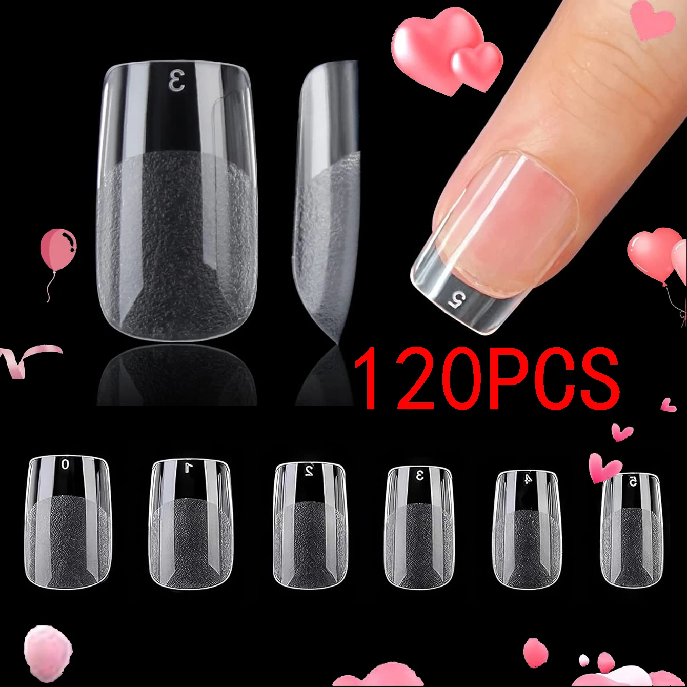 120 Stück kurze, mandelförmige, halbmattierte Kunstnägel – perfekt für Nageldesign und Nagelverlängerungen im Salon, ideal für Dates und den Alltag – Detail 13