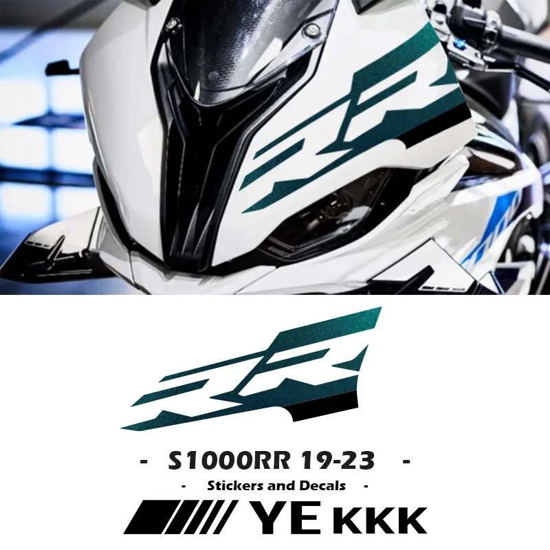 

Metallic Emerald For BMW S1000RR S 1000RR RR 2023 2022 2021 2020 2019 Fairing Shell Head Hollow Sticker Decal